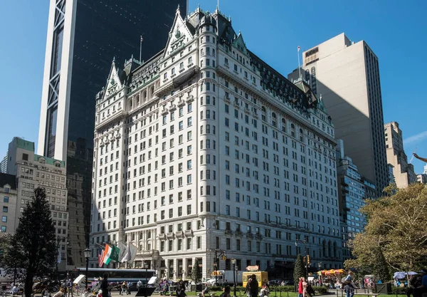 New York Usa Oct 2017 Csillagos Hotel Plaza Fairmont Homlokzata — Stock Fotó