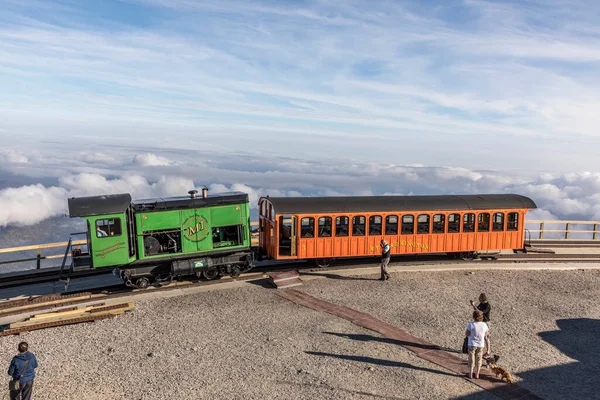 Washington Usa Wrzesień 2017 Góra Washington Cog Railroad Szczycie Góry — Zdjęcie stockowe