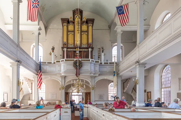 Boston États Unis Sep 2017 Intérieur Célèbre Vieille Église Nord — Photo