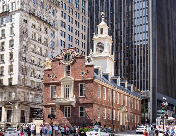 美国波士顿 2017年Sep 旧州府 它不仅是马萨诸塞州政府所在地的州府 后来也是波士顿市政厅 — 图库照片