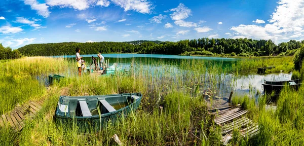 Frasnois Francia Junio 2017 Gente Relaja Lago Narlay Naturaleza Virgen —  Fotos de Stock