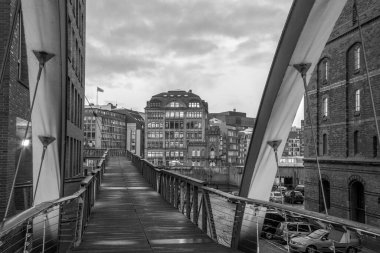 tarihi speicherstadt Hamburg geceleri