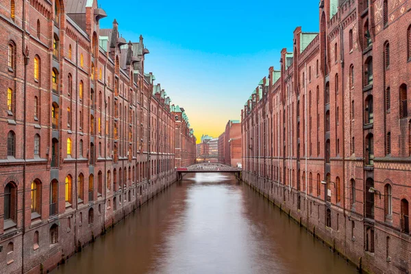 Hamburg Daki Unesco Dünya Mirası Bölgesi Speicherstadt — Stok fotoğraf