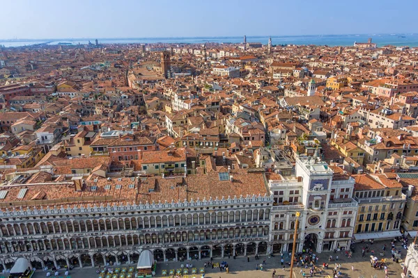 Met Uitzicht Prachtige Stad Oude Paleizen Van Venetië Met Laguna — Stockfoto