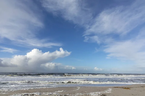 Blick Auf Strand Sylt Bei Schlechtem Wetter — Stockfoto