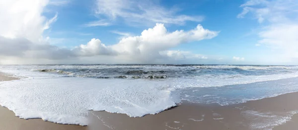 Vista Playa Sylt Mal Estado Meteorológico — Foto de Stock