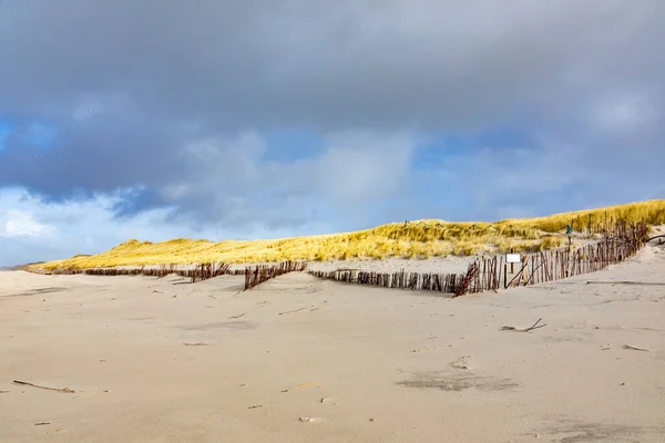 Vista Para Praia Sylt Mau Estado Meteorológico — Fotografia de Stock