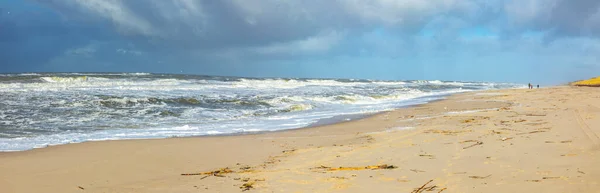 Вид Пляж Сызрани Плохих Погодных Условиях — стоковое фото