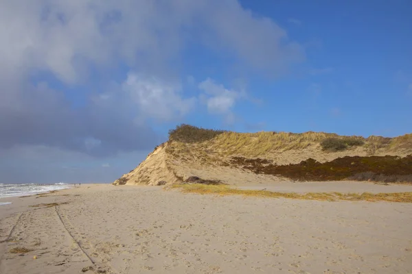Paisaje Marino Con Olas Enormes Playa Vacía Hoernum Sylt Alemania — Foto de Stock
