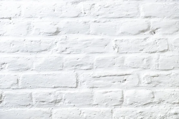 Harmonisches Muster Der Weiß Gestrichenen Ziegelwand — Stockfoto