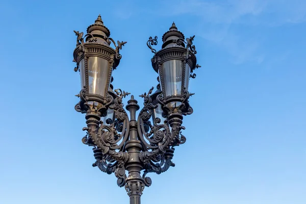 Lanterne Historique Aujourd Hui Électrifiée Vieil Opéra Francfort — Photo