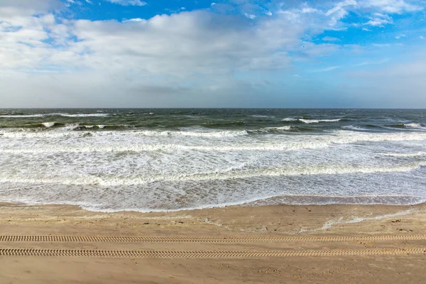 Scenic Landscape Sylt Ocean Dune Empty Beach Spring Time — Stock Photo, Image