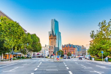 Fankfurt, Germany - October 9, 2009: view to modern hotel Jumeirah and Esdchersheimer tower in Frankfurt, Germany.