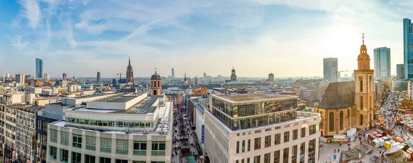 Frankfurt Germany December 2022 Scenic View City Frankfurt Its Skyscraper — Stockfoto