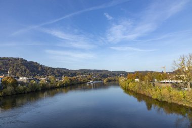 scenic mosel valley in trier under blue sky