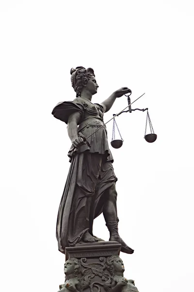 Lady Justice Frankfurt Sword Wage Symbol Law Justice Order — Stock fotografie