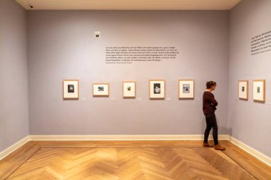 Muenster, Germany - January 21, 2023: Pablo Picasso exhibition in Muenster and the influence of his women Francoise and Fernande.