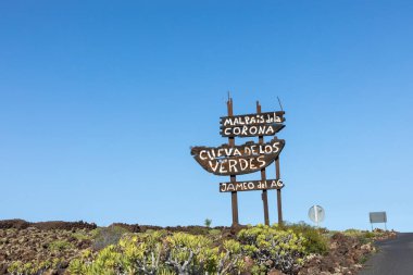 Punta Mujeres, Spain - February 3, 2023: Entrance to Jameos del Agua - famous cave designed by C. Manrique, main tourist attraction in Lanzarote, Canary Islands