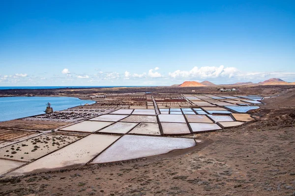 Scenic Salt Mines Janubio Lanzarote Spain — Stock Photo, Image