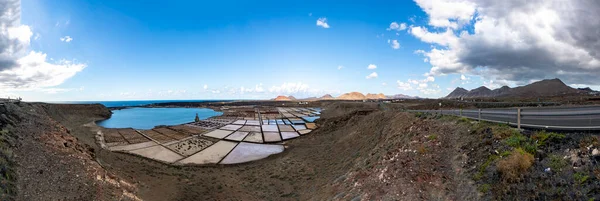 Scenic Salt Mines Janubio Lanzarote Spain — Stock Photo, Image