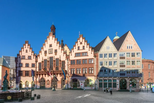 Frankfurt Germany February 2023 Scenic Morning View Town Hall Roemer — Stockfoto