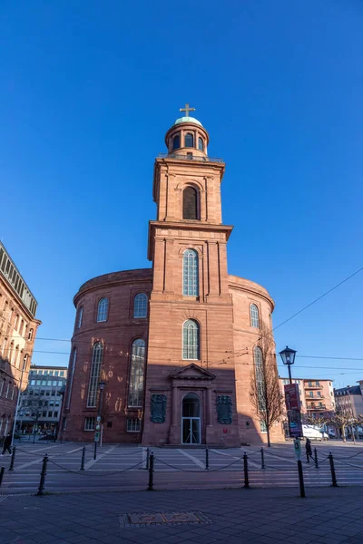 Frankfurt Alemania Febrero 2023 Vista Panorámica Mañana Iglesia San Pablo —  Fotos de Stock