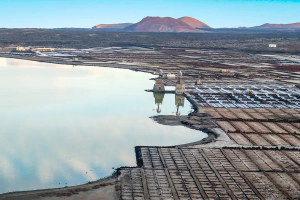 Scenic Salt Mines Janubio Lanzarote Spain — Zdjęcie stockowe