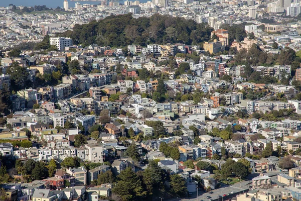 阳光灿烂的旧金山的天际线 — 图库照片