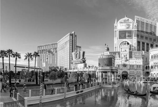 Las Vegas Usa March 2019 Tourists Enjoy Gondola Ride Venetian — Stock Photo, Image