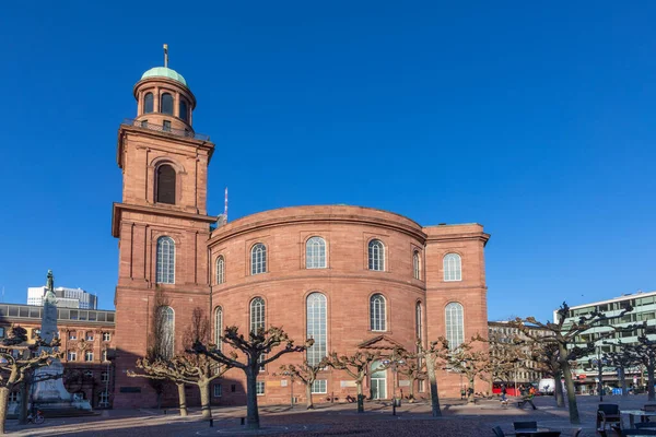 Frankfurt Alemania Febrero 2023 Vista Panorámica Mañana Iglesia San Pablo —  Fotos de Stock