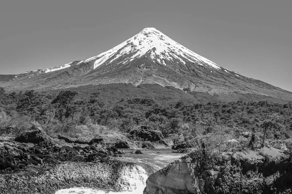 Osorno Vulkán Llanquihue Tónál Puerto Varas Közelében Dél Chilében — Stock Fotó