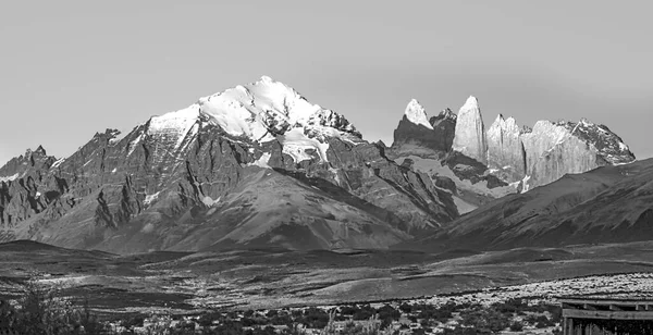 Malebný Pohled Horu Fitz Roy Argentině Patagonie Při Západu Slunce — Stock fotografie