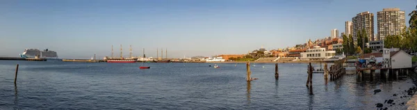 Vista Panorâmica Para Área Portuária Com Praia Cais São Francisco — Fotografia de Stock