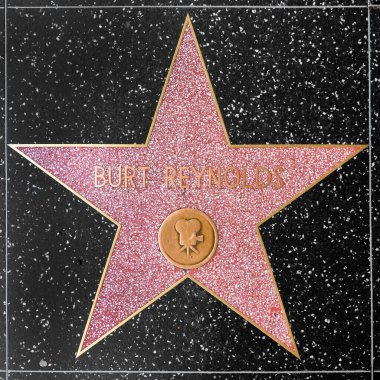 Los Angeles, ABD - 5 Mart 2019: Burt Reynolds için Hollywood Şöhret Yolu 'nda Star' a yakın çekim.