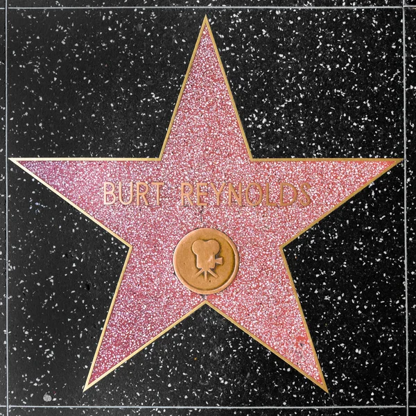 ロサンゼルス 3月5 2019 バート レイノルズのハリウッド ウォーク フェイムの星の閉鎖 — ストック写真