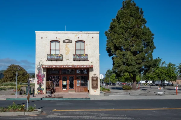 Lompoc Usa April 2019 Visiting Historic Building Lomboc Valley Chamber — Stock Photo, Image