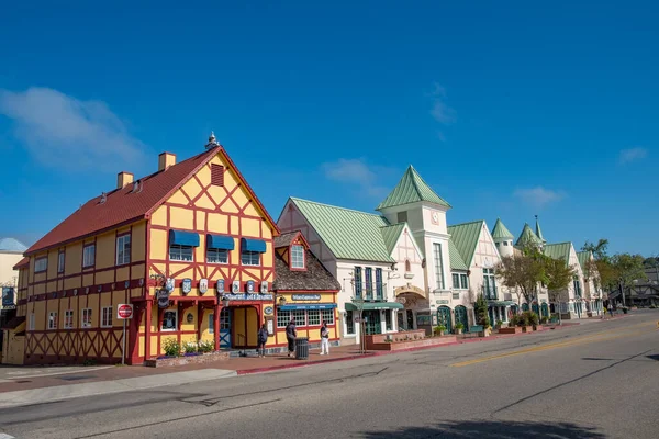Solvang Kalifornia Usa Kwietnia 2019 Stara Główna Ulica Historycznym Centrum — Zdjęcie stockowe