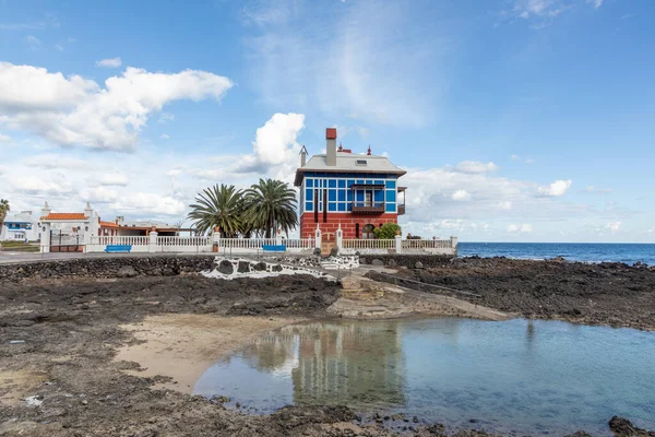 Arrieta Spanje Januari 2023 Het Blauwe Huis Arrieta Lanzarote Canarische — Stockfoto