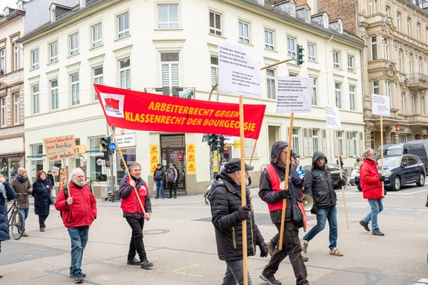 Wiesbaden Německo Března 2023 Lidé Demonstrují Pro Změnu Versammlungsgesetz Eng — Stock fotografie