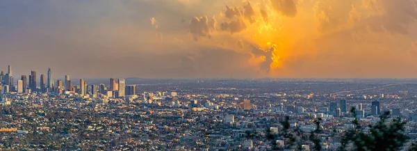 Los Angeles Gökyüzü Sisli Bir Yaz Günü Abd — Stok fotoğraf