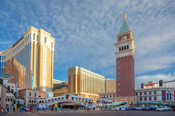 Las Vegas Usa Marca 2019 Widok Wenecki Hotel Początku Strip — Zdjęcie stockowe