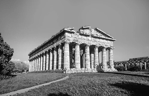 Ancien Temple Héra Construit Par Des Colons Grecs Paestum Italie — Photo