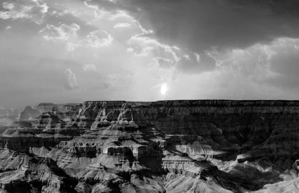 Θέα Στο Grand Canyon Αργά Απόγευμα Φως — Φωτογραφία Αρχείου