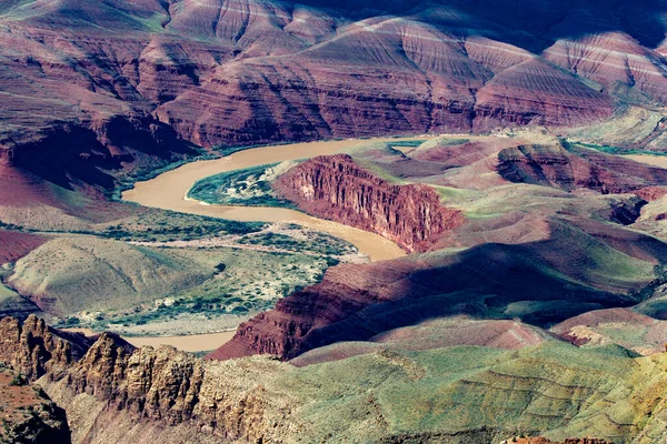 Vista Gran Cañón Última Hora Tarde Luz Río Colorado —  Fotos de Stock