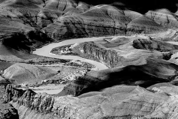 Vista Grand Canyon Nel Tardo Pomeriggio Luce Fiume Colorado Usa — Foto Stock