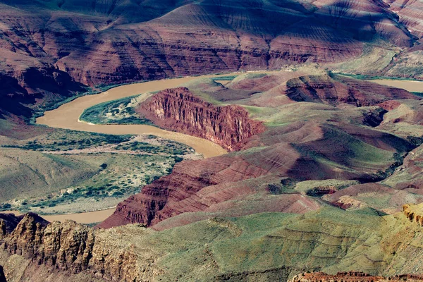 Pohled Grand Canyon Pozdním Odpoledním Světle Řeku Colorado Usa — Stock fotografie