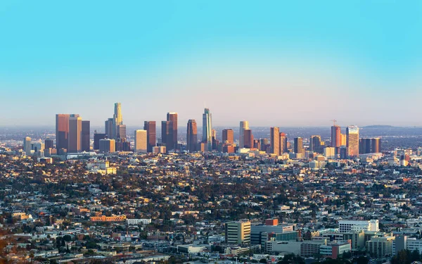 Los Abgeles Eua Março 2019 Skyline Los Angeles Smog Dia — Fotografia de Stock
