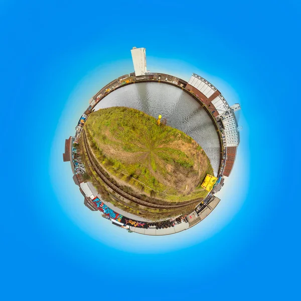 Dortmund Alemanha Dezembro 2020 Antigo Porto Dortmund Como Pequeno Planeta — Fotografia de Stock