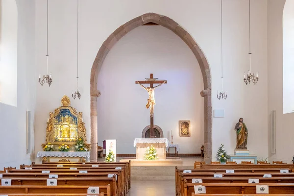 Pfaffenheim Frankrike Oktober 2021 Innanför Kapellet Notre Dame Schauenberg Frankrike — Stockfoto