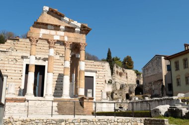 İtalya 'nın Brescia kentindeki Capitolium, UNESCO Dünya Mirası Bölgesi.